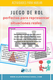 Actividades Expresion Oral Clase De Espanol Actividades Juegos De Rol Profedeele Teachmorespanish Juego De Rol Juego Dramatico Expresion Oral