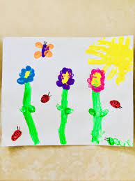 Edible yogurt painting for toddlers. Flower Finger Painting For Toddlers Keep Calm And Mommy On