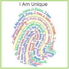 Fingerprint I Am Unique Writing Activity I Am Unique Writing Activities Angles Math