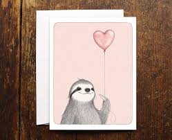 Sloth Love Card Illustration By Amidthetrees On Etsy Https Www Etsy Com Listing 587486749 Sloth Love Card I Card Illustration Art Lessons Summer Art Projects
