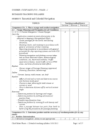 Search over 100 hr approved resume examples. Chief Mate Phase I Revised Syllabus All Subjects 31012012 Shipping Water Transport