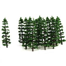 20pcs Set 1 100 Green Fir Trees Model Train Railway Forest Street Scenery Layout For Sand Table Landscape Mode Landscape Model Model Trains Model Train Scenery