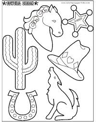 Cowboy Coloring Pages For C Gambar