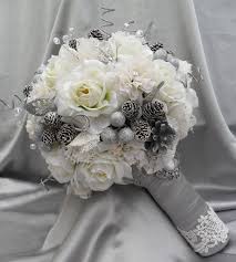 Reserved For Amanda Cream White And Silver Winter Wonderland Bridal Bouquet With Lace 2 Boutonniere And 3 Corsage Winter Wedding Bouquet Blue Wedding Bouquet Winter Wedding Flowers