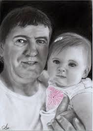 Commissioned b&w pencil portraits for over 45 years