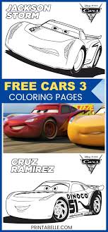 Coloring page cars 3 jackson storm. Cars 3 Coloring Sheets Printabelle