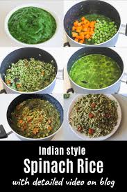 Palak Rice Instant Pot Spinach Pulao Spice Up The Curry Recipe Indian Food Recipes Vegetarian Indian Rice Recipes Rice Side Dish Recipes