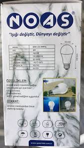 Günümüzde çoğu beyaz eşyalar bu tür lambalardan daha az enerji harcamaktadır. Noas Beyaz Led Ampul 9w 750lm Dusuk Enerji Tuketimi Kaliteli