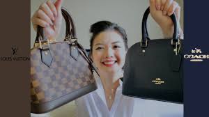 Louis vuitton monogram reverse with video print carry it bag. Louis Vuitton Alma Bb Coach Mini Sierra Comparison Honest Thorough Bag Review Lookalike Pearlyao Youtube