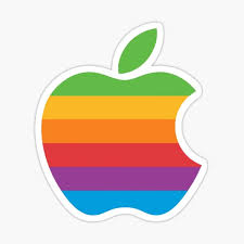 #illustrated #illustration a digital illustrator makes Sticker Rainbow Apple Logo Redbubble