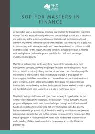 Sample Statement Of Purpose For Masters In Finance Purpose Statement Motivational Letter Personal Statement Examples