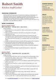Our website was created for the unemployed looking for a job. Kitchen Staff Resume Samples Qwikresume