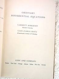 Ordinary Differential Equations 1e 1962: Birkhoff, Garrett; Rota,  Gian-Carlo: Amazon.com: Books