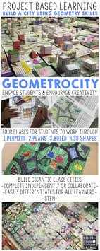 Push Students To Create Their Own City Using Geometry Skill Geometrocity Is A Project Based Learning Activ Project Based Learning Math Geometry Math Projects