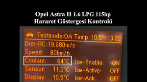 Opel Astra H Hararet Gostergesi Kontrolu Arizali Termostat Otoban Ve Rampada Youtube