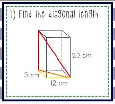 Diagonals Of Prisms Cylinders Task Cards Task Cards Stock Market Math Centers