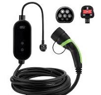 Type 2 to 3 Pin Charging Cable – V4 - Type 2 to 3 Pin Charging Cable / 6amp  - 13amp Adjustable (2.4kW) / 5M