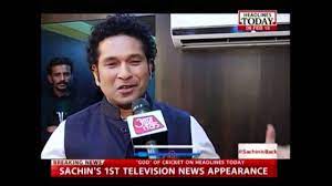 Friday, 09 april 2021 2:47 am . Sachin To Make Tv News Debut On Headlines Today Youtube