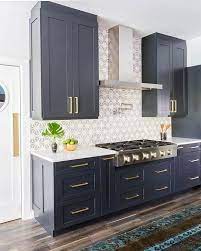 Home decorators collection neptune blue painted plywood shaker stock assembled bath kitchen cabinet vanity door/drawer (36 in. 46 Elegant Navy Kitchen Cabinets For Decorating Your Kitchen Kitchen Cabinets Painted Grey Navy Kitchen Cabinets Best Kitchen Cabinets