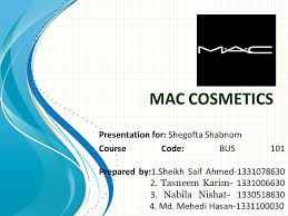 Mac Cosmetics Presentation For Shegofta Shabnom Ppt Video