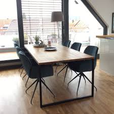 Welded metal legs provide an extremely durable and versatile kitchen table solution to. Contemporary Wood Dining Table Metal Base Extendable Oak Round Etsy Industrial Dining Table Metal Dining Table Contemporary Wood Dining Table