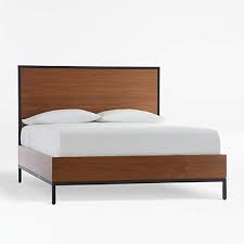 4.8 star rating 4 reviews. James Walnut With Black Frame Queen Bed Reviews Crate And Barrel