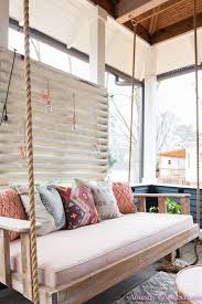 In addition, a large inventory of over 200 different fabrics is available from which to choose. A Spring Refresh Styling Of Our Back Porch Hanging Daybed Porch Swing Cushions Porch Swing Bed Outdoor Daybed Cushion