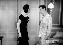 Buster Keaton And Natalie Moorhead Parlor Bedroom And Bath 1931 Comedians Fashion High Neck Dress