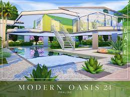 Just look around in the parched prospect neighborhood (oasis springs) what happens when the bug occurs? Modern Oasis 24 By Cross Architecture From Tsr For The Sims 4 The Sims 4 Lots Sims 4 House Design Sims 4
