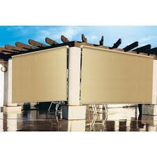 Coolaroo Southern Sunset Cordless Light Filtering Fade Resistant Fabric Exterior Roller Shade 48 In W X 72 In L 462130 The Home Depot Exterior Roller Shade Rolling Shades Roller Shades