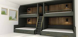 This three sleepers bunk bed is a very interesting idea for your kids' room. The Mountain Fixer Kids Bunk Room Update
