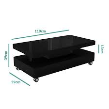 Use a black coffee table to hold beverages, impromptu meals and snacks during game nights, parties and movie nights. Rectangular Coffee Table In Black Gloss Tiffany Furniture123