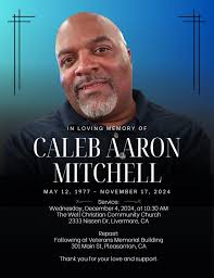 Caleb Mitchell's Funeral Details