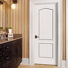 Jeld Wen 32 In X 80 In Molded Textured 2 Panel Eyebrow Brilliant White Solid Core Composite Singl Prehung Interior Doors Doors Interior Arched Interior Doors