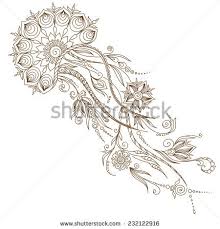 Hand Drawn Jellyfish Vector Illustration Henna Mehendi Tattoo Doodles Lower Back Tattoos Back Tattoos Jellyfish Tattoo