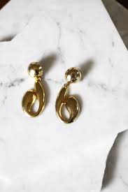 Fashionable question mark 14k white gold over pendant necklace. 1980s Gold Question Mark Earrings Modern Earrings Vintage Earrings