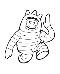 Brobee Coloring Sheet Freeprintable Yogabbagabba Printable Christmas Coloring Pages Monster Coloring Pages Disney Princess Coloring Pages