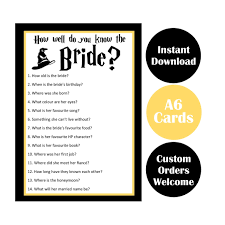 Harry Potter Bridal Shower Games How Well Do You Know The Bride Harry Potter Bridal Shower Harry Potter Bachelorette Party Harry Potter Bachelorette