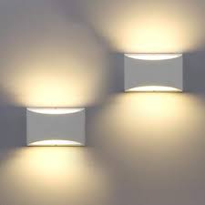 2 Pack Modern Wall Sconce Sobrovo Indoor Wall Lights Uplighter Downlighter Gypsum Plaster Sconce Lighting W Modern Wall Sconces Wall Lights Indoor Wall Lights