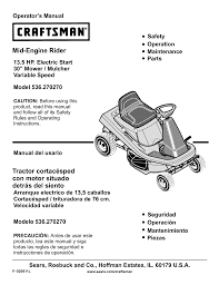 It has a 160cc honda® engine with automatic choke to eliminate choking or priming before starting for an easy start. Craftsman 536270270 User Manual Riding Mower Manuals And Guides L0207061