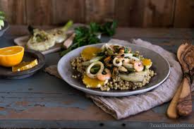 Frutti Di Mare Gegrillter Fenchel Und Orangen Fregola Sarda Rezept Rezepte Mit Fenchel Fenchel Rezepte