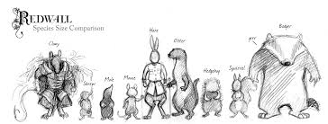 redwall size chart in 2019 badger illustration animal