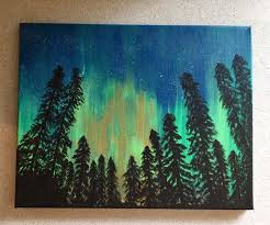 Aurora Borealis Art Northern Lights Painting Acrylic Etsy Aurora Borealis Art Tree Painting Northern Lights Painting Acrylic