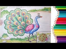 How To Draw A Peacock Step By Step In Easy Method Drawing For Children Toddlers Learning Youtube Easy Cartoon Drawings Easy Drawings Drawing For Kids