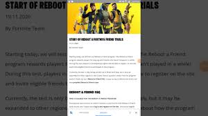 Epic games introduced the fortnite reboot a friend program. Fortnite Rebort A Friend Challenges Free Rewards Youtube