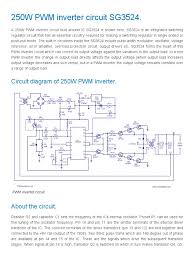 It currently has two sg3524 pwm chips and a tc4426 dual mosfet driver. Pwm Inverter Circuit Based On Sg3524 12v Input 220v Output 250w Power Inverter Electronic Circuits
