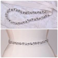 Thin Crystal Rhinestone Belt Clear And Gray Rhinestones Etsy Bridesmaid Belt Bridesmaid Accessories Bridal Belt