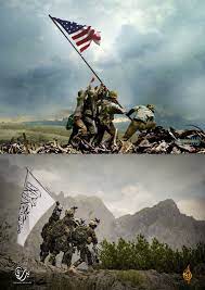Retired marine whose troops planted us flag on iwo jima. Taliban Celebrates Joe Biden S Withdrawal From Afghanistan By Recreating Iconic Iwo Jima Photo