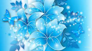 Bright day with a cloudscape in the background. Blue Floral Backgrounds Wallpaper Cave