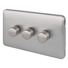 Your question did not ask about these types of switches. Schneider Electric Lisse Deco 3 Gang 2 Way Dimmer Brushed Stainless Steel Switches Screwfix Com